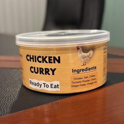 A can of Prime Harvest Chicken Curry